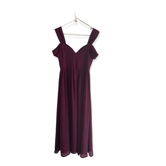 Lulus Make Me Move Burgundy Maxi Dress: Size SMALL - Picture 8 of 11
